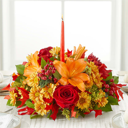 Autumn's Embrace Centerpiece – FRENCH'S NEW ALBANY FLOWER SHOP, New Albany MS